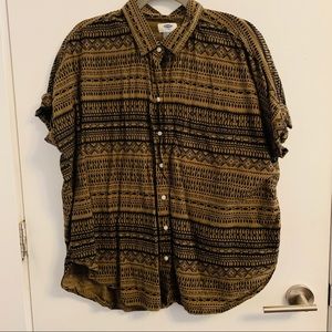 Old Navy geo-printed SS button down